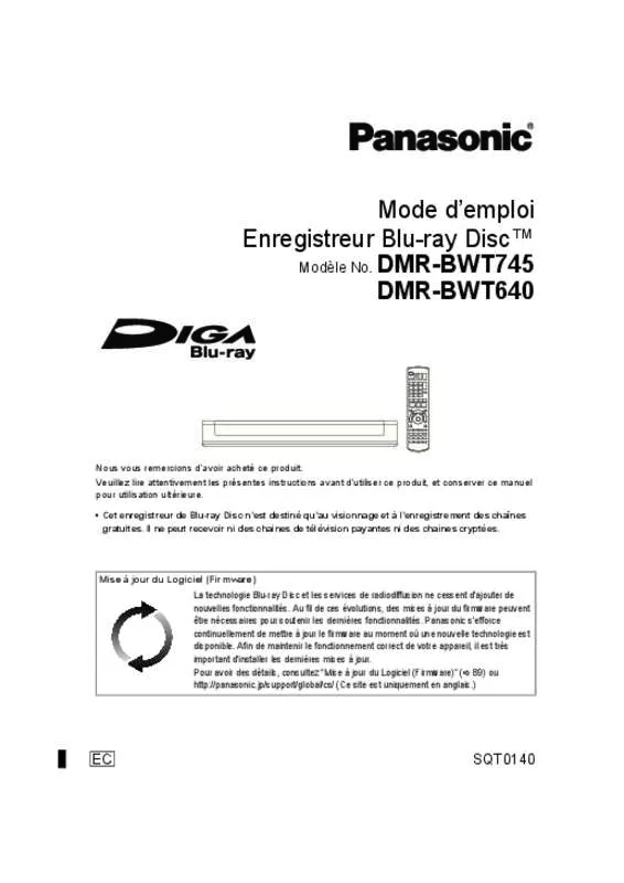 Mode d'emploi PANASONIC DMRBWT640EC9