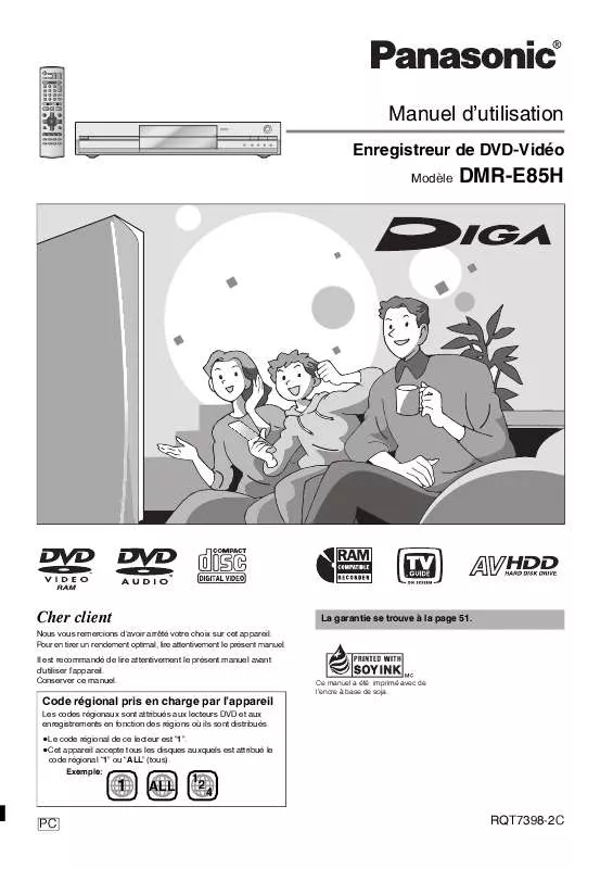 Mode d'emploi PANASONIC DMR-E85H