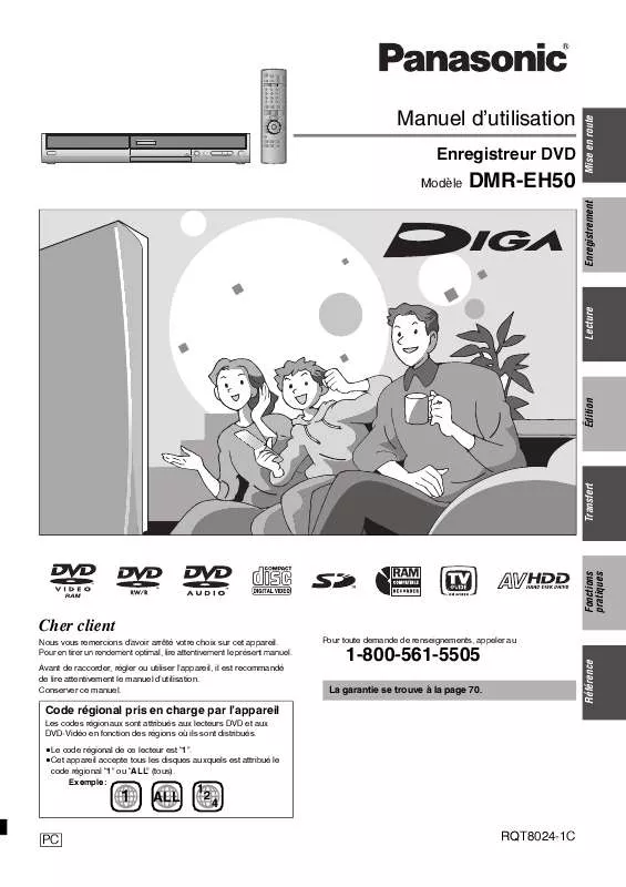 Mode d'emploi PANASONIC DMR-EH52