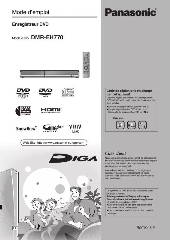 Mode d'emploi PANASONIC DMR-EH770