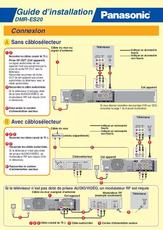 Mode d'emploi PANASONIC DMR-ES20