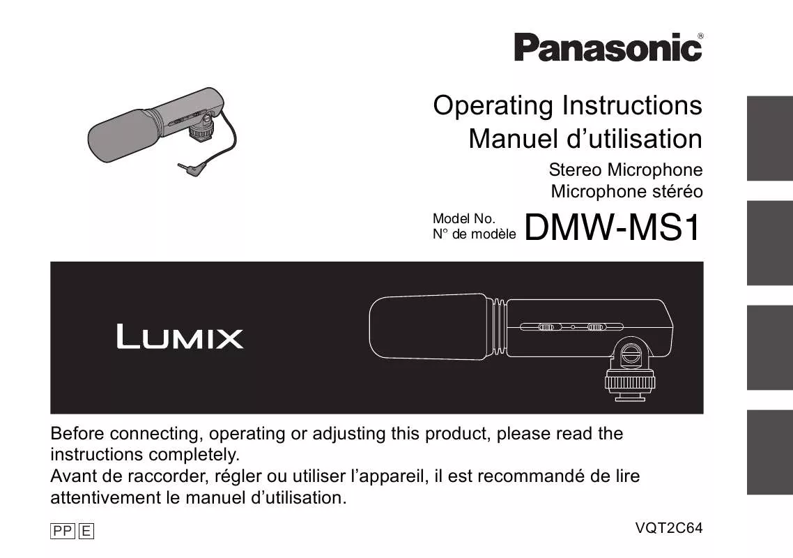 Mode d'emploi PANASONIC LUMIX DMW-MS1E