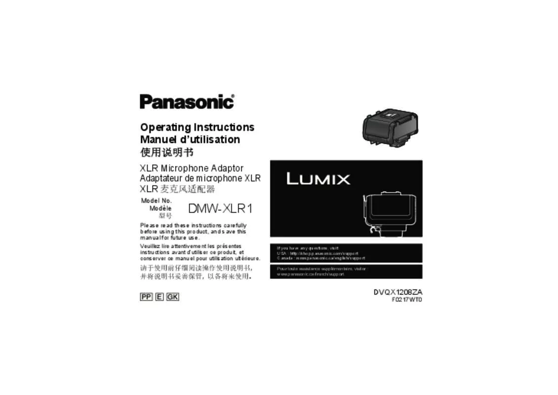 Mode d'emploi PANASONIC DMWXLR1E