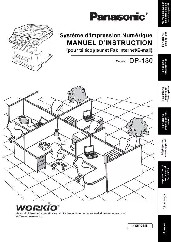 Mode d'emploi PANASONIC DP-180