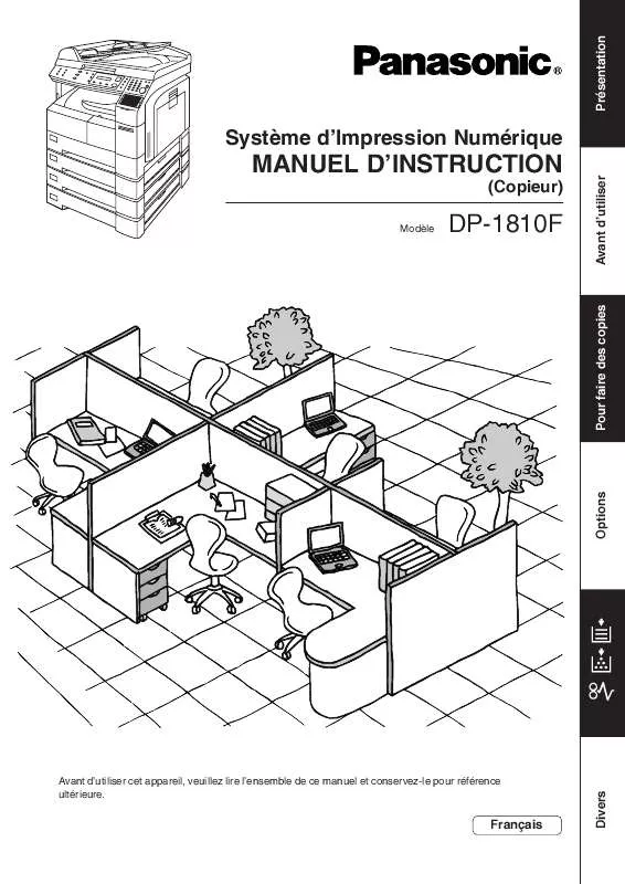 Mode d'emploi PANASONIC DP-1810