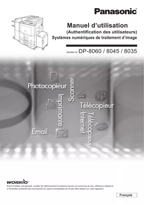 Mode d'emploi PANASONIC DP-8035