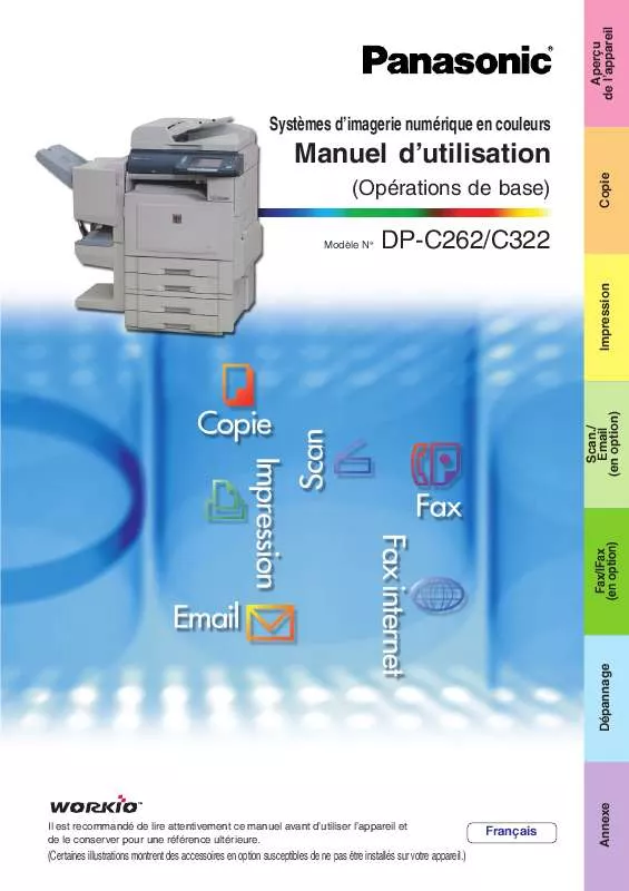 Mode d'emploi PANASONIC DP-C262