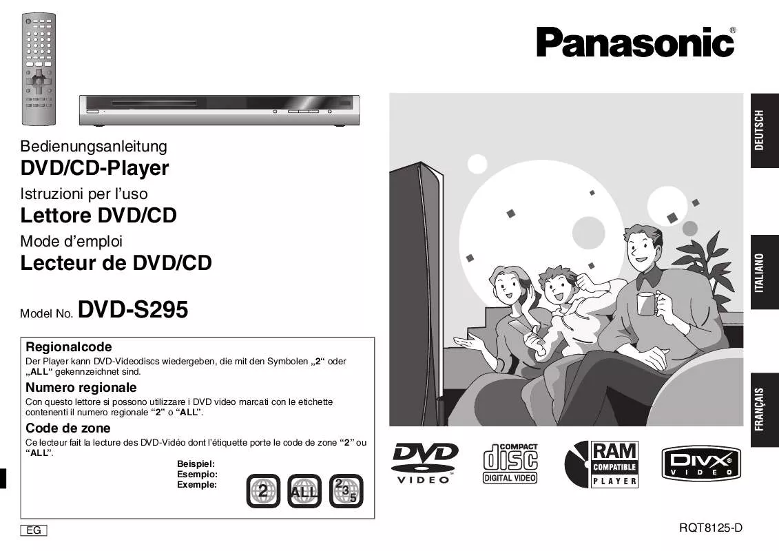Mode d'emploi PANASONIC DVD-S295EG