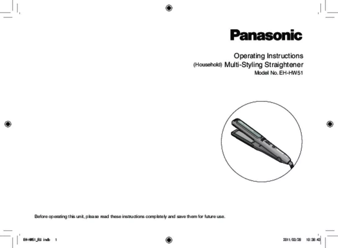 Mode d'emploi PANASONIC EH-HW51