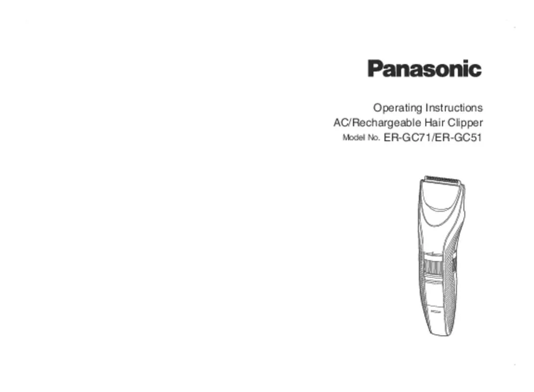 Mode d'emploi PANASONIC ER-GC51