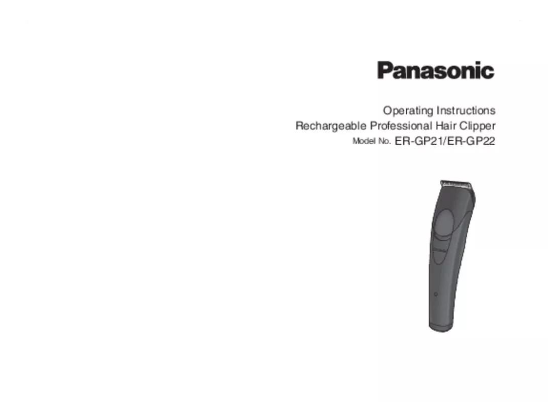 Mode d'emploi PANASONIC ER-GP22