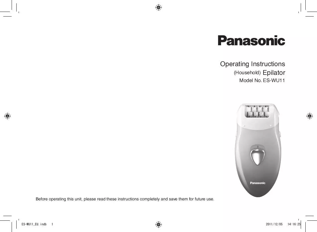 Mode d'emploi PANASONIC ES-WU11