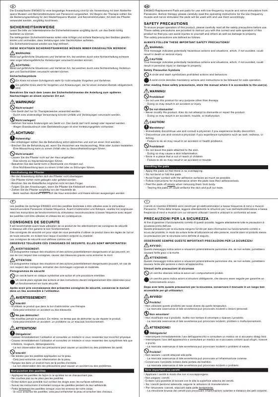 Mode d'emploi PANASONIC EW0603