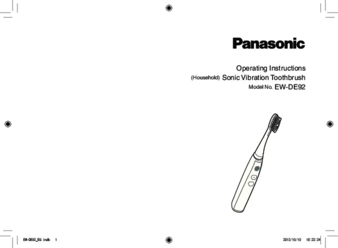 Mode d'emploi PANASONIC EW-DE92