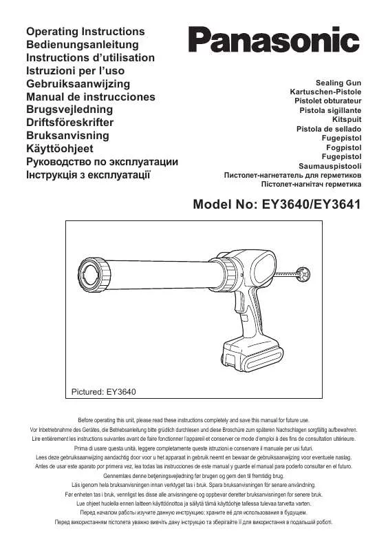 Mode d'emploi PANASONIC EY3640