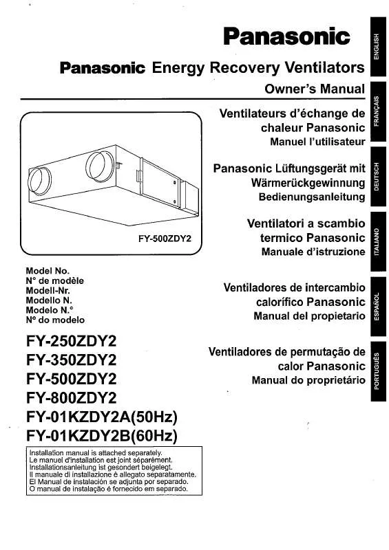 Mode d'emploi PANASONIC FY01KZDY2B