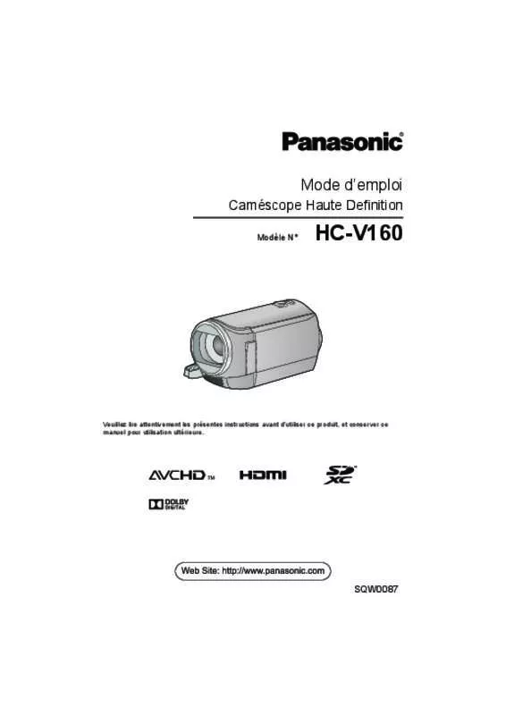 Mode d'emploi PANASONIC HCV160EF