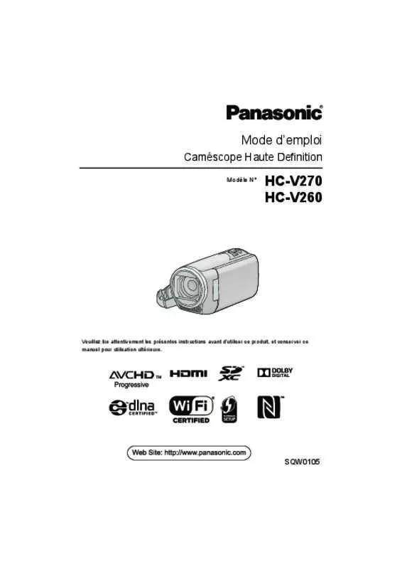 Mode d'emploi PANASONIC HCV270EF