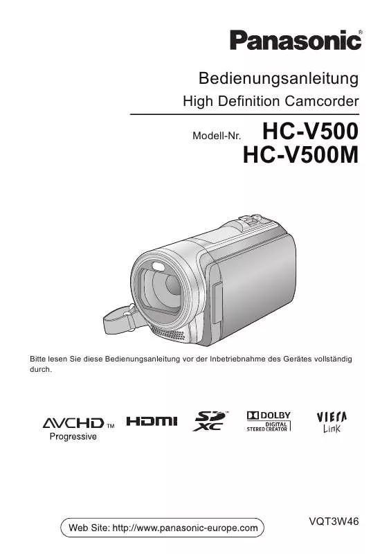 Mode d'emploi PANASONIC HCV500EG