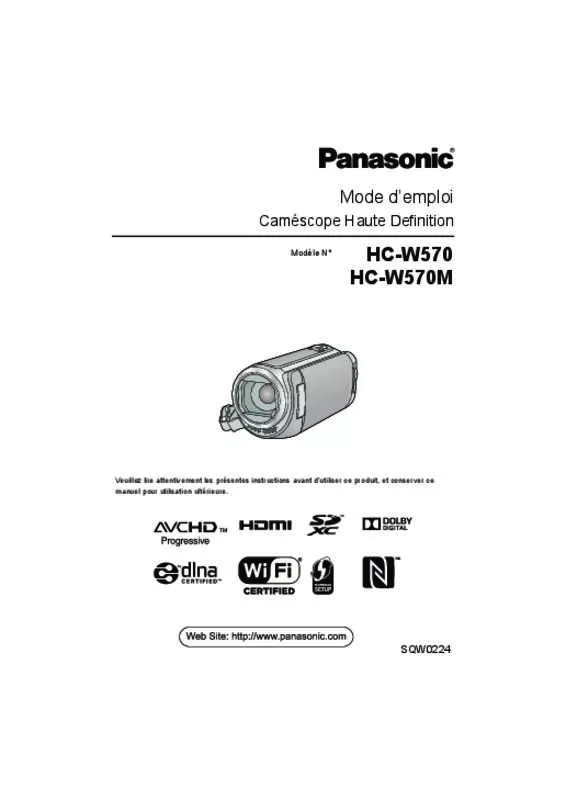 Mode d'emploi PANASONIC HCW570EF