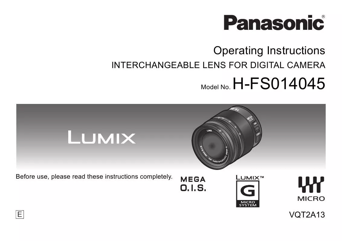 Mode d'emploi PANASONIC HFS014045