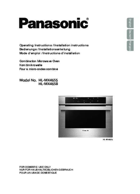 Mode d'emploi PANASONIC HLMX465B