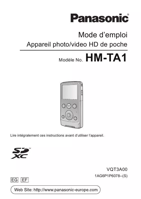 Mode d'emploi PANASONIC HMTA1EF