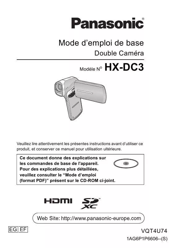 Mode d'emploi PANASONIC HX-DC3EG