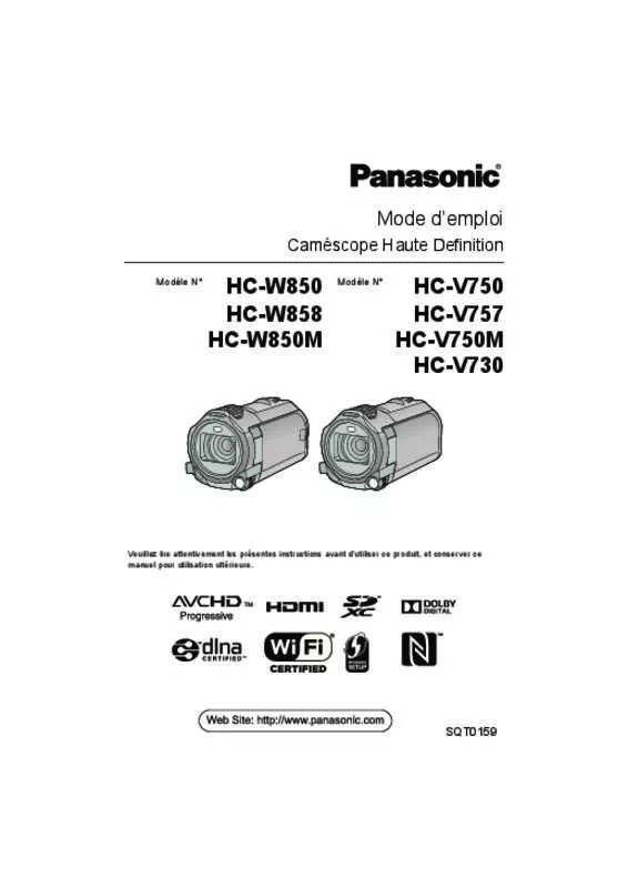 Mode d'emploi PANASONIC HX-W858EG