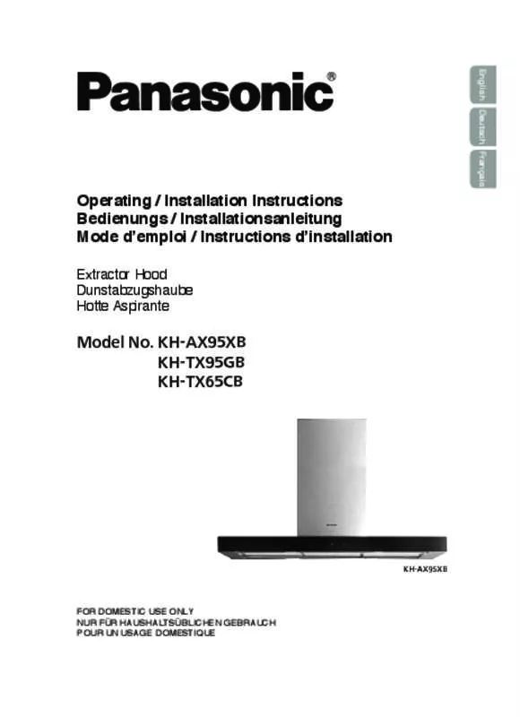 Mode d'emploi PANASONIC KHAX95XB