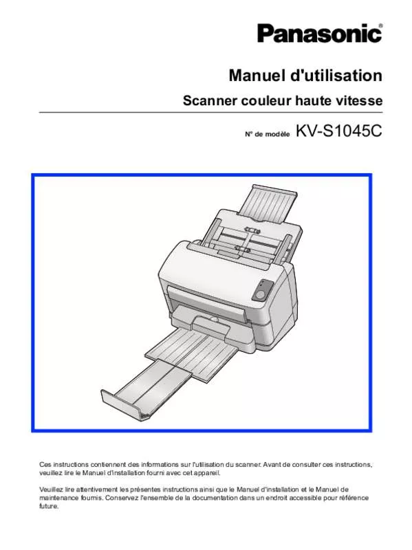 Mode d'emploi PANASONIC KV S1045C