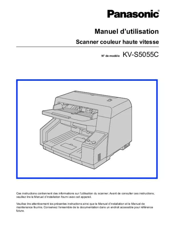 Mode d'emploi PANASONIC KV-S5055C