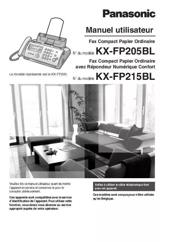 Mode d'emploi PANASONIC KX-FP205BL