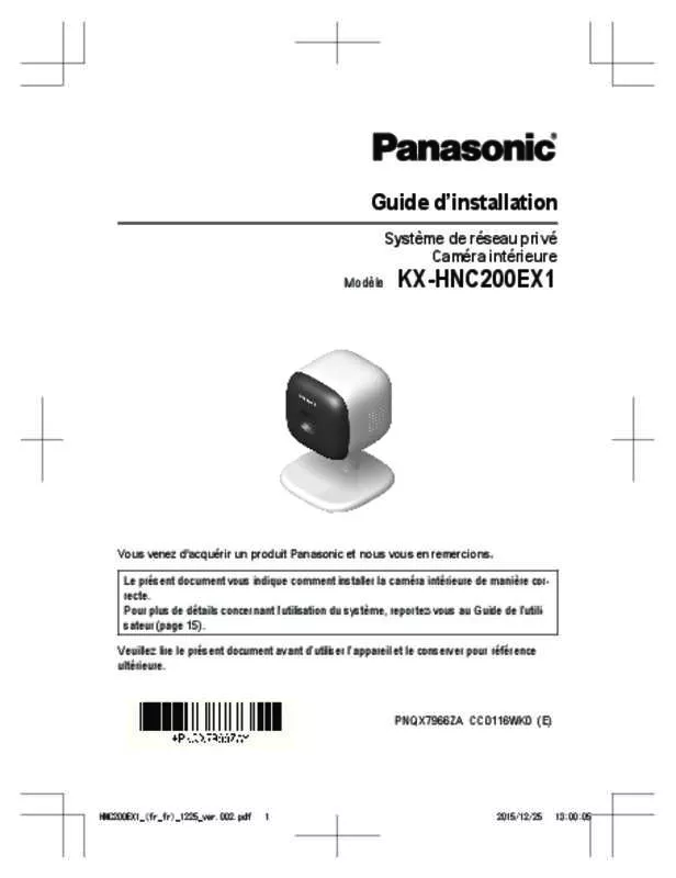 Mode d'emploi PANASONIC KX-HN6012JT