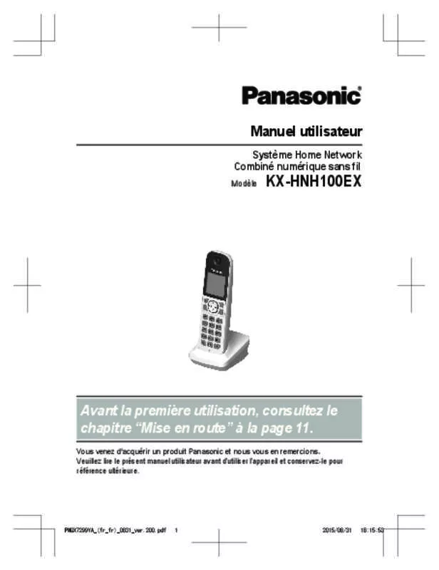 Mode d'emploi PANASONIC KX-HNH100EX