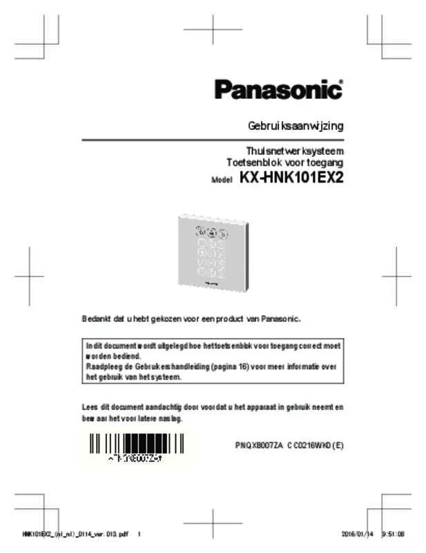 Mode d'emploi PANASONIC KX-HNK101EX2