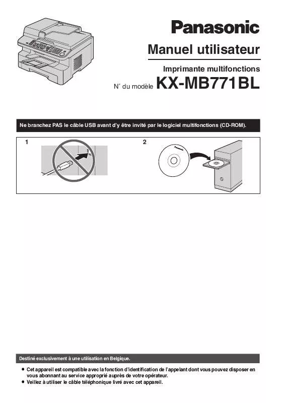 Mode d'emploi PANASONIC KX-MB771BL