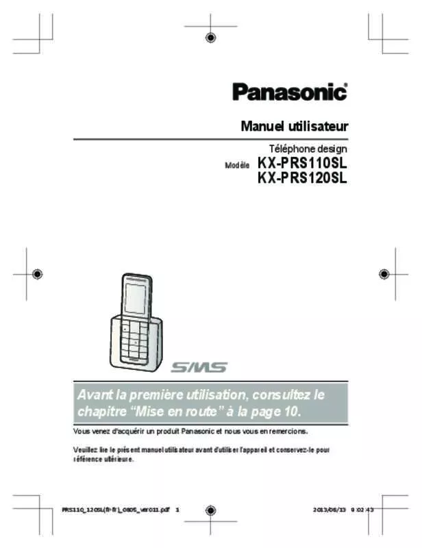 Mode d'emploi PANASONIC KX-PRS120SL