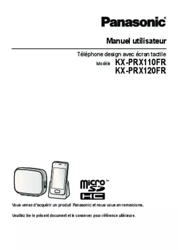 Mode d'emploi PANASONIC KX-PRX110FR