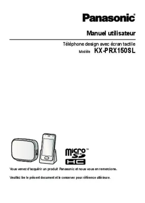 Mode d'emploi PANASONIC KX-PRX150SL