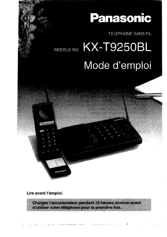 Mode d'emploi PANASONIC KX-T9250BL