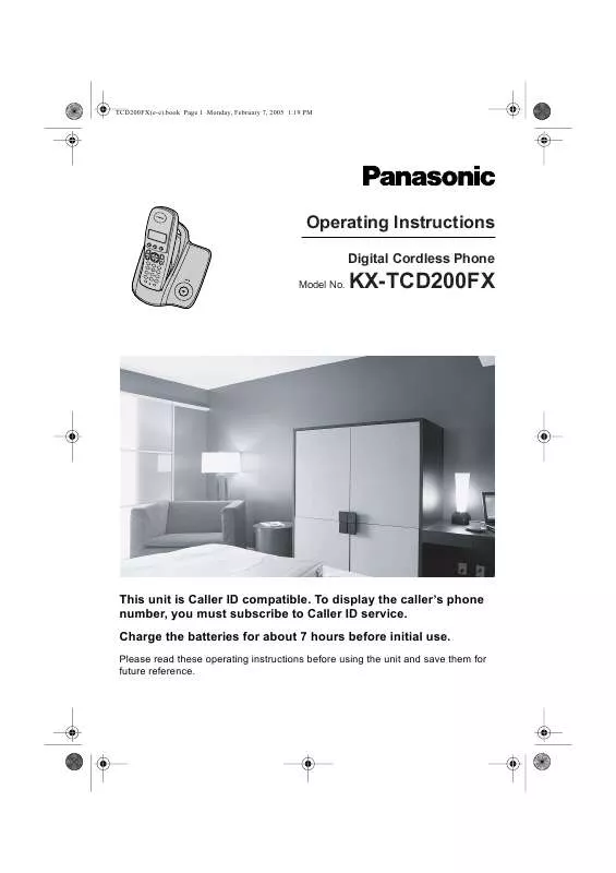 Mode d'emploi PANASONIC KXTCD200FX