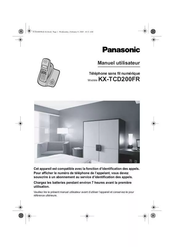 Mode d'emploi PANASONIC KX-TCD202FR