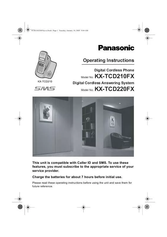 Mode d'emploi PANASONIC KXTCD220FX