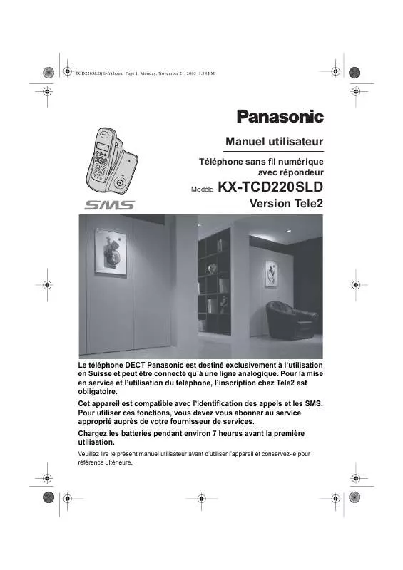 Mode d'emploi PANASONIC KX-TCD220SLD