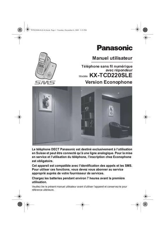 Mode d'emploi PANASONIC KX-TCD220SLE