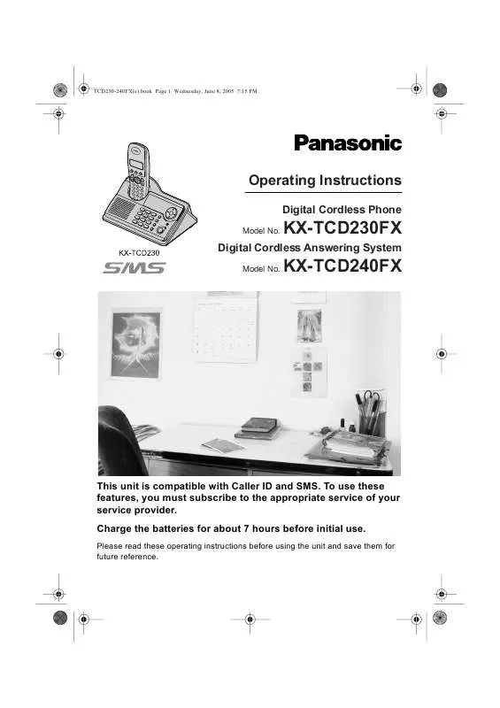 Mode d'emploi PANASONIC KXTCD230FX