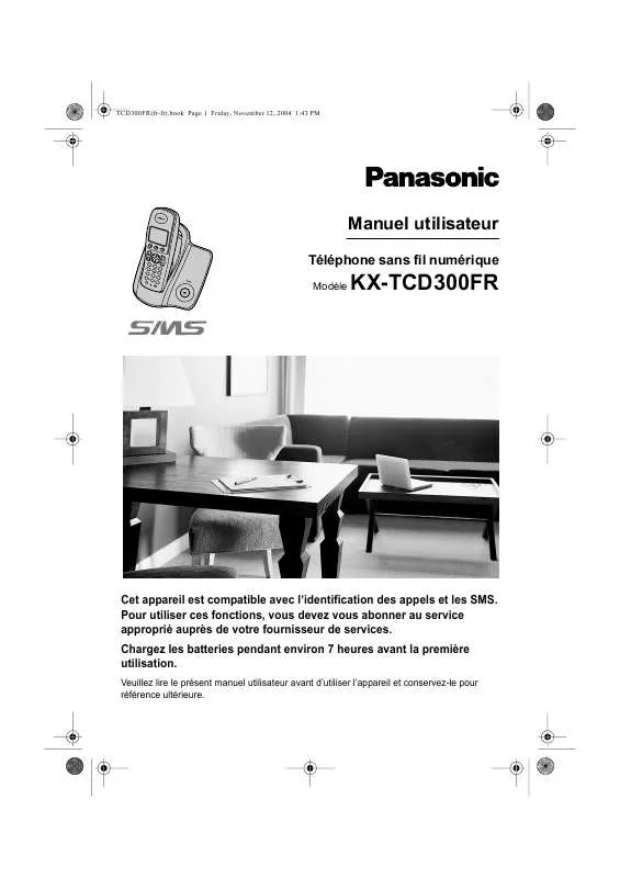 Mode d'emploi PANASONIC KX-TCD300