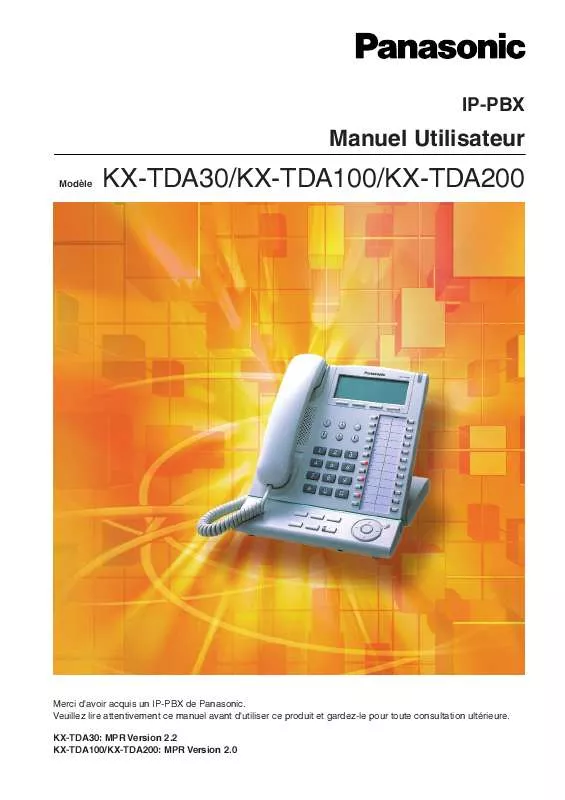 Mode d'emploi PANASONIC KX-TDA200C