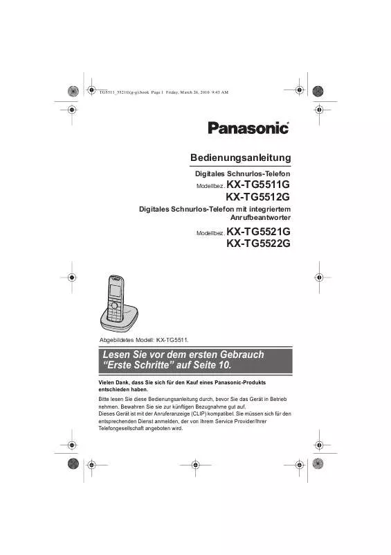 Mode d'emploi PANASONIC KXTG5522G